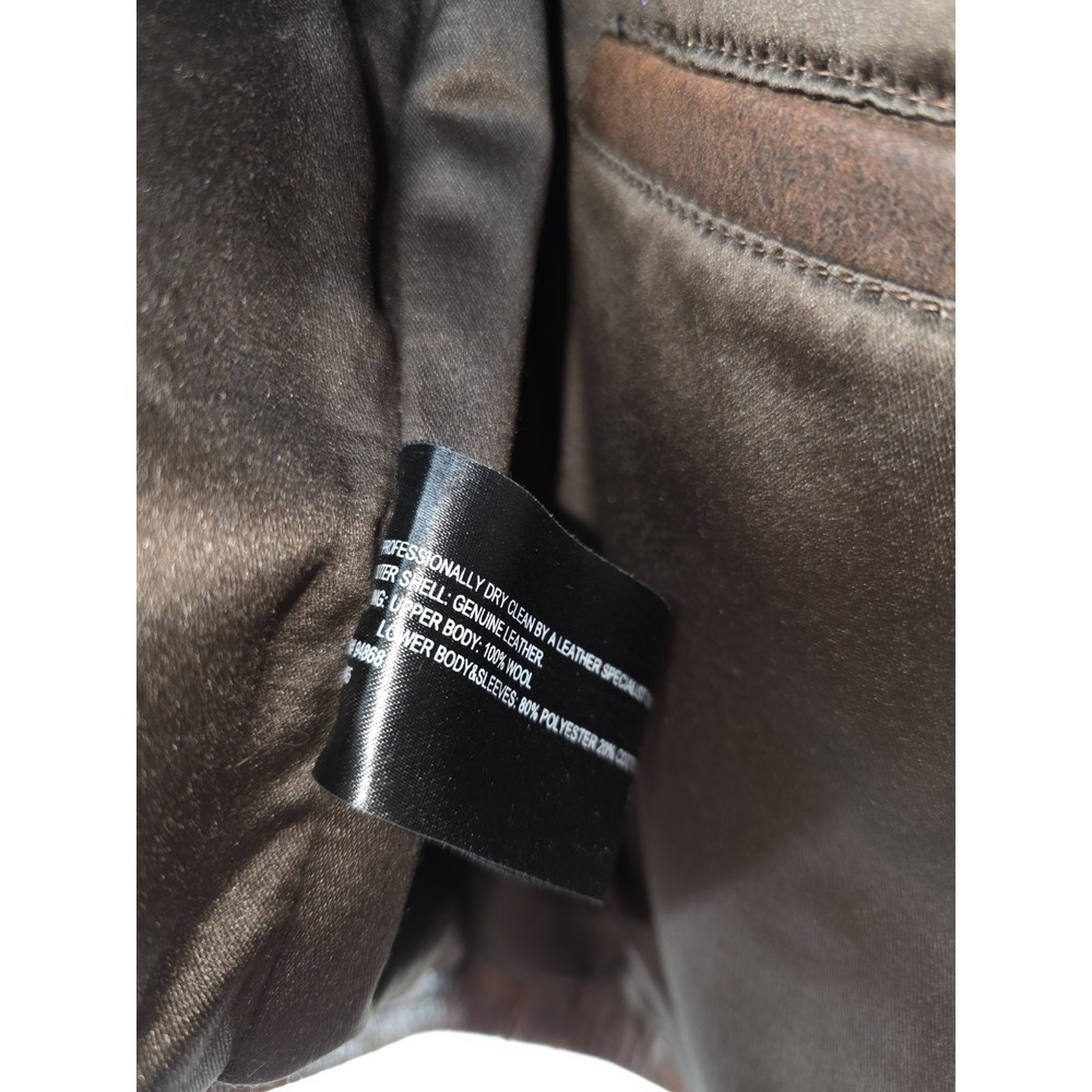 Bernardo Leather Bomber Jacket Size S Brown NWOT - Picture 7 of 16